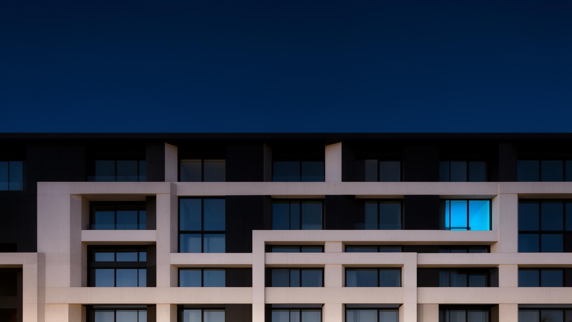 Modernist residential architecture at dusk — Nexxo Capital real estate